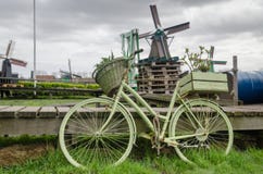 Bikes, Amsterdam, windmills, Holland