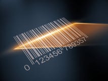 Bildläsningsbarcode med laser-remsan stock illustrationer Bildläsningsbarcode med laser-remsan stock illustrationer