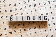 Bildung - słowo edukacja na niemieckim języku, słowa pojęcie obrazy royalty free Bildung - słowo edukacja na niemieckim języku, słowa pojęcie obrazy royalty free