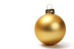 Bille mate d'or de Noël image stock Bille mate d'or de Noël image stock