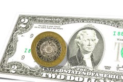 billet de banque de 2 nous-dollars avec 2 livre sterling ci-dessus photo stock billet de banque de 2 nous-dollars avec 2 livre sterling ci-dessus photo stock
