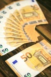 50 billetes de banco de los euros foto de archivo 50 billetes de banco de los euros foto de archivo
