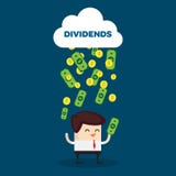 Billetes de d?lar que llueven de una nube ilustración del vector Billetes de d?lar que llueven de una nube ilustración del vector