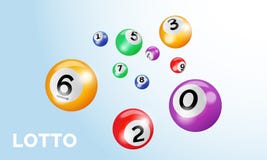 Bingolottobollar med nummer för kenolotterivågspel spelar bakgrund för vektoraffischmallen stock illustrationer Bingolottobollar med nummer för kenolotterivågspel spelar bakgrund för vektoraffischmallen stock illustrationer