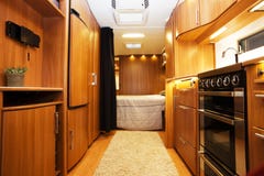 Binnenland van Luxe Motorhome royalty-vrije stock afbeeldingen Binnenland van Luxe Motorhome royalty-vrije stock afbeeldingen