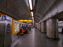 Binnenland van Metro van Praag in de Tsjechische Republiek royalty-vrije stock afbeelding Binnenland van Metro van Praag in de Tsjechische Republiek royalty-vrije stock afbeelding