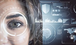Biometrics- och framtidsbegrepp arkivfoton Biometrics- och framtidsbegrepp arkivfoton