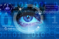 Biometryczny przesiewania oko royalty ilustracja Biometryczny przesiewania oko royalty ilustracja