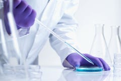 Biotechnology research in laboratory