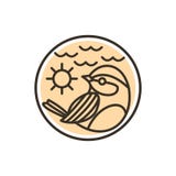 Bird monoline logo vector design illustration stock illustration Bird monoline logo vector design illustration stock illustration