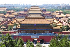 Bird S-eye View Of Forbidden City Stock Photos