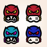 Bird Sports Gamer Mascot with Joy stick Logo stock illustration Bird Sports Gamer Mascot with Joy stick Logo stock illustration