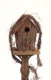 Birdhouse Made Of Bark Royalty Free Stock Images Birdhouse Made Of Bark Royalty Free Stock Images
