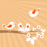 Birds Family Royalty Free Stock Image Birds Family Royalty Free Stock Image