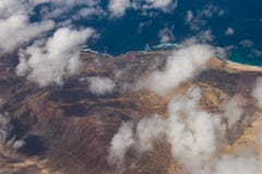 Birdseye view of La Graciosa, neighbouring island of Lanzarote, Spain royalty free stock photo Birdseye view of La Graciosa, neighbouring island of Lanzarote, Spain royalty free stock photo