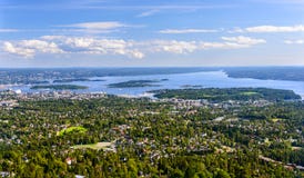 Birdview van Oslo stock foto's Birdview van Oslo stock foto's