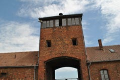 Birkenau, Brezinka/, duży koncentracyjny obóz w Polska Obrazy Stock