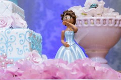 Birthday cake decorating dolls stock photos Birthday cake decorating dolls stock photos