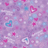 Birthday Girl Sketchy Doodles Seamless Pattern vector illustration Birthday Girl Sketchy Doodles Seamless Pattern vector illustration