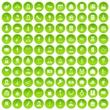100 birthday icons set green circle. Isolated on white background vector illustration stock illustration 100 birthday icons set green circle. Isolated on white background vector illustration stock illustration