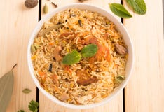Biryani délicieux délicieux de poulet Photos libres de droits Biryani délicieux délicieux de poulet Photos libres de droits