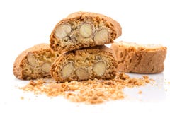 Biscuit italien de cantuccini avec l'amande image libre de droits Biscuit italien de cantuccini avec l'amande image libre de droits