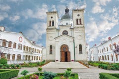 Bistrita Monastery from Costesti Valcea, Romania royalty free illustration Bistrita Monastery from Costesti Valcea, Romania royalty free illustration