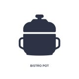 bistro pot icon on white background. Simple element illustration from bistro and restaurant concept royalty free illustration bistro pot icon on white background. Simple element illustration from bistro and restaurant concept royalty free illustration