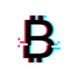 Bitcoin assina dentro o estilo do pulso aleatório ilustração royalty free Bitcoin assina dentro o estilo do pulso aleatório ilustração royalty free