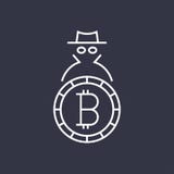 Bitcoin cryptocurrency blockchain flat logo. Use for logos, print products, page and web decor or other design. Editable stock illustration Bitcoin cryptocurrency blockchain flat logo. Use for logos, print products, page and web decor or other design. Editable stock illustration