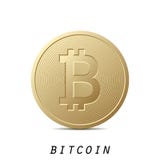 Bitcoin icon isolated on white background. Design element for Yo stock illustration Bitcoin icon isolated on white background. Design element for Yo stock illustration
