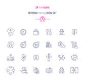 Bitcoin mining icon set stock illustration Bitcoin mining icon set stock illustration