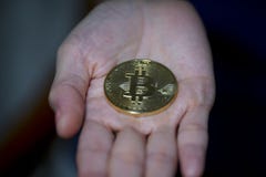 Bitcoin-Münzen Lizenzfreie Stockbilder Bitcoin-Münzen Lizenzfreie Stockbilder