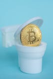 bitcoin nalewa w toaletowego puchar zdjęcie royalty free bitcoin nalewa w toaletowego puchar zdjęcie royalty free