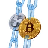 Bitcoin ondulation Cryptocurrency Blockchain Le bitcoin et l'argent d'or ondulent des pièces de monnaie avec la chaîne de wirefra illustration de vecteur Bitcoin ondulation Cryptocurrency Blockchain Le bitcoin et l'argent d'or ondulent des pièces de monnaie avec la chaîne de wirefra illustration de vecteur