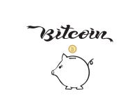 Bitcoin spargris royaltyfri illustrationer Bitcoin spargris royaltyfri illustrationer