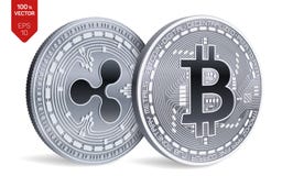 Bitcoin und Kräuselung isometrische körperliche Münzen 3D Digital-Währung Cryptocurrency Auch im corel abgehobenen Betrag lizenzfreie abbildung Bitcoin und Kräuselung isometrische körperliche Münzen 3D Digital-Währung Cryptocurrency Auch im corel abgehobenen Betrag lizenzfreie abbildung