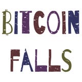 Bitcoindalingen - grunge inschrijving royalty-vrije illustratie Bitcoindalingen - grunge inschrijving royalty-vrije illustratie