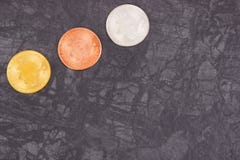Bitcoins as virtual money, cryptocurrency and international network payment concept, place for text royalty free stock photo Bitcoins as virtual money, cryptocurrency and international network payment concept, place for text royalty free stock photo