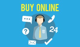 Bitten Sie uns, online zu kaufen sich beraten in Verbindung treten mit uns Kundenbetreuungs-Konzept vektor abbildung Bitten Sie uns, online zu kaufen sich beraten in Verbindung treten mit uns Kundenbetreuungs-Konzept vektor abbildung