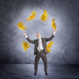 Biznesmena euro kuglarski znak obrazy stock Biznesmena euro kuglarski znak obrazy stock