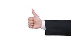 Biznesmena kciuk up odizolowywający obraz stock Biznesmena kciuk up odizolowywający obraz stock