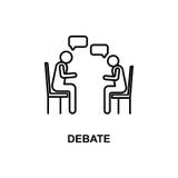 biznesowa debaty ikona Element konferencja z opis ikoną dla mobilnych pojęcia i sieci apps Kontur debaty biznesowa ikona ilustracji biznesowa debaty ikona Element konferencja z opis ikoną dla mobilnych pojęcia i sieci apps Kontur debaty biznesowa ikona ilustracji