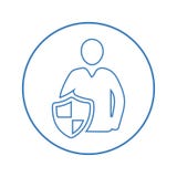 Biznesowego ubezpieczenia ikona, życie ochrona royalty ilustracja Biznesowego ubezpieczenia ikona, życie ochrona royalty ilustracja