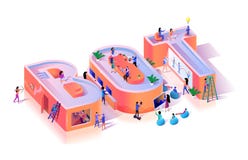 Biznesowy larwy gadki Usługowego listu typografii sztandar ilustracji Biznesowy larwy gadki Usługowego listu typografii sztandar ilustracji