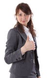 bizneswoman daje uśmiechniętym aprobatom Zdjęcie Royalty Free bizneswoman daje uśmiechniętym aprobatom Zdjęcie Royalty Free