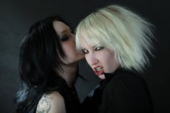 Free Black And White Goth Girls Stock Photography - 11958642