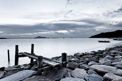 Black And White Photography Of Sky And Sea At Sunset Stock Photography Black And White Photography Of Sky And Sea At Sunset Stock Photography