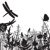 Black And White Silhouettes Of Nature Stock Photography Black And White Silhouettes Of Nature Stock Photography