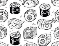 0 Cartoon Sushi Black White Free Stock Photos Stockfreeimages